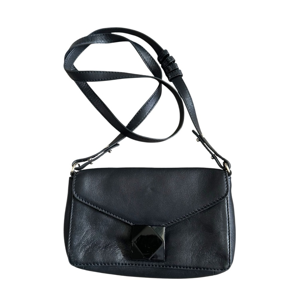 Vince Camuto Lefto Black Leather Crossbody Bag